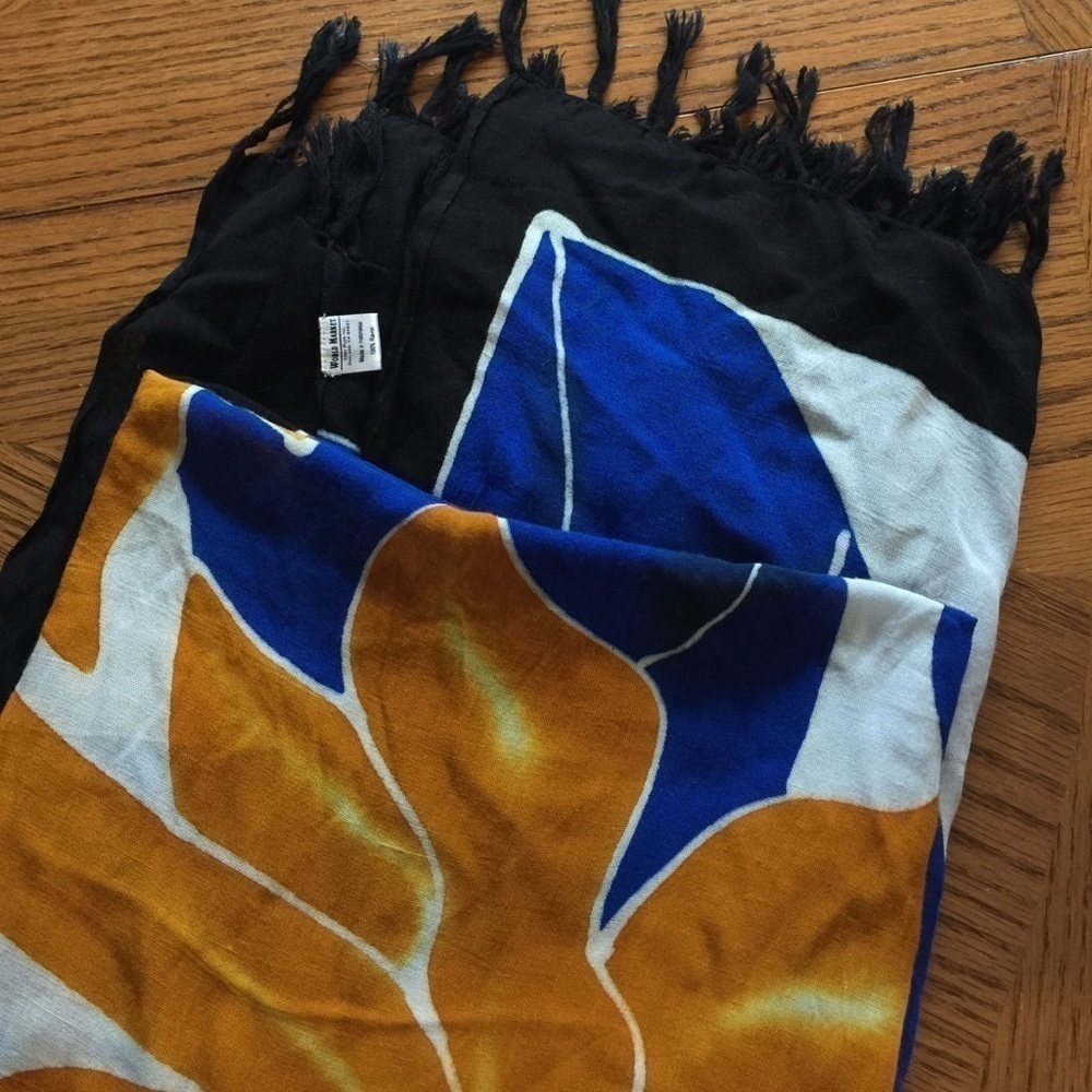 World Market Shawl Scarf 47" X 70"